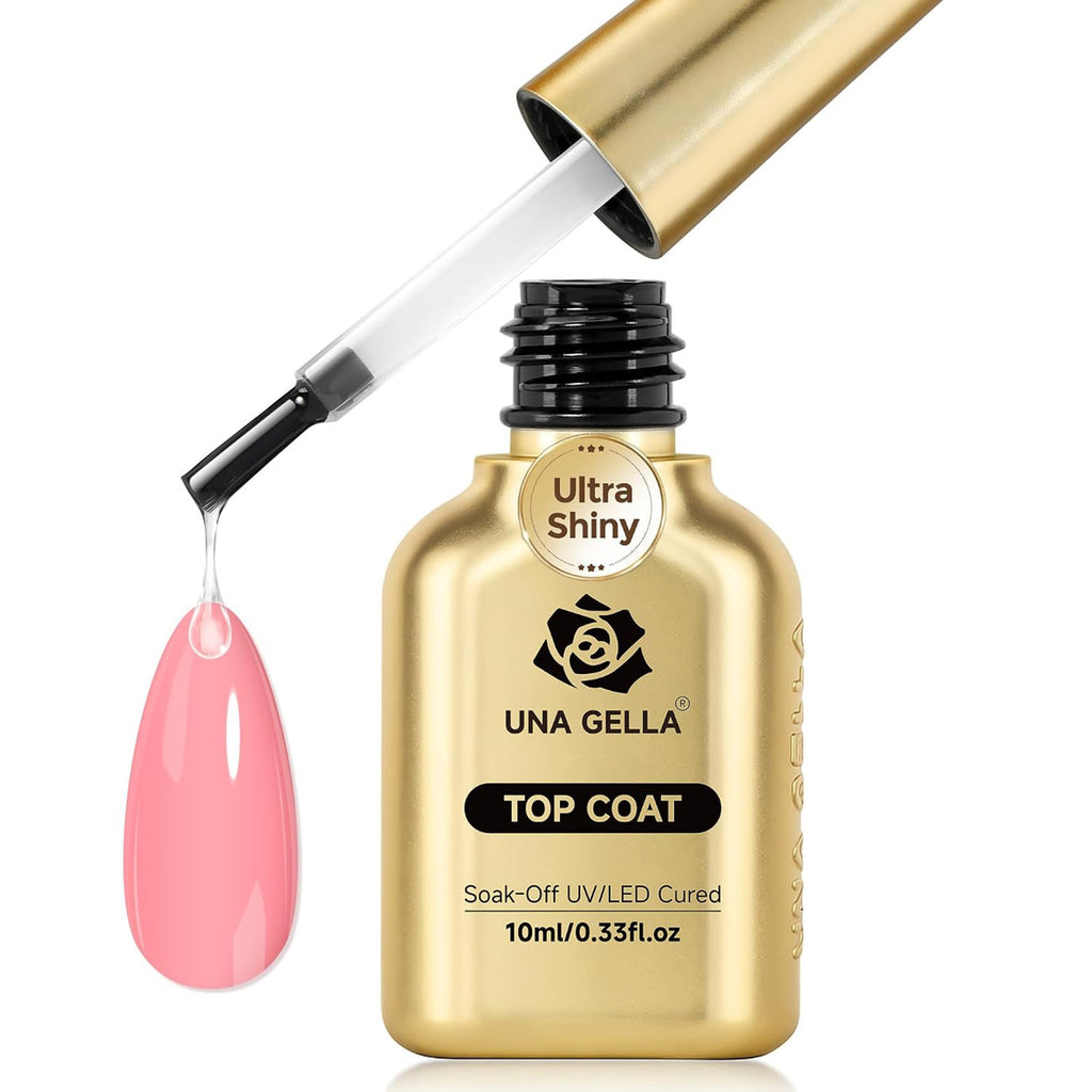 Gel Nail Top Coat - High Shine, No Wipe, UV Cured, 10ml
