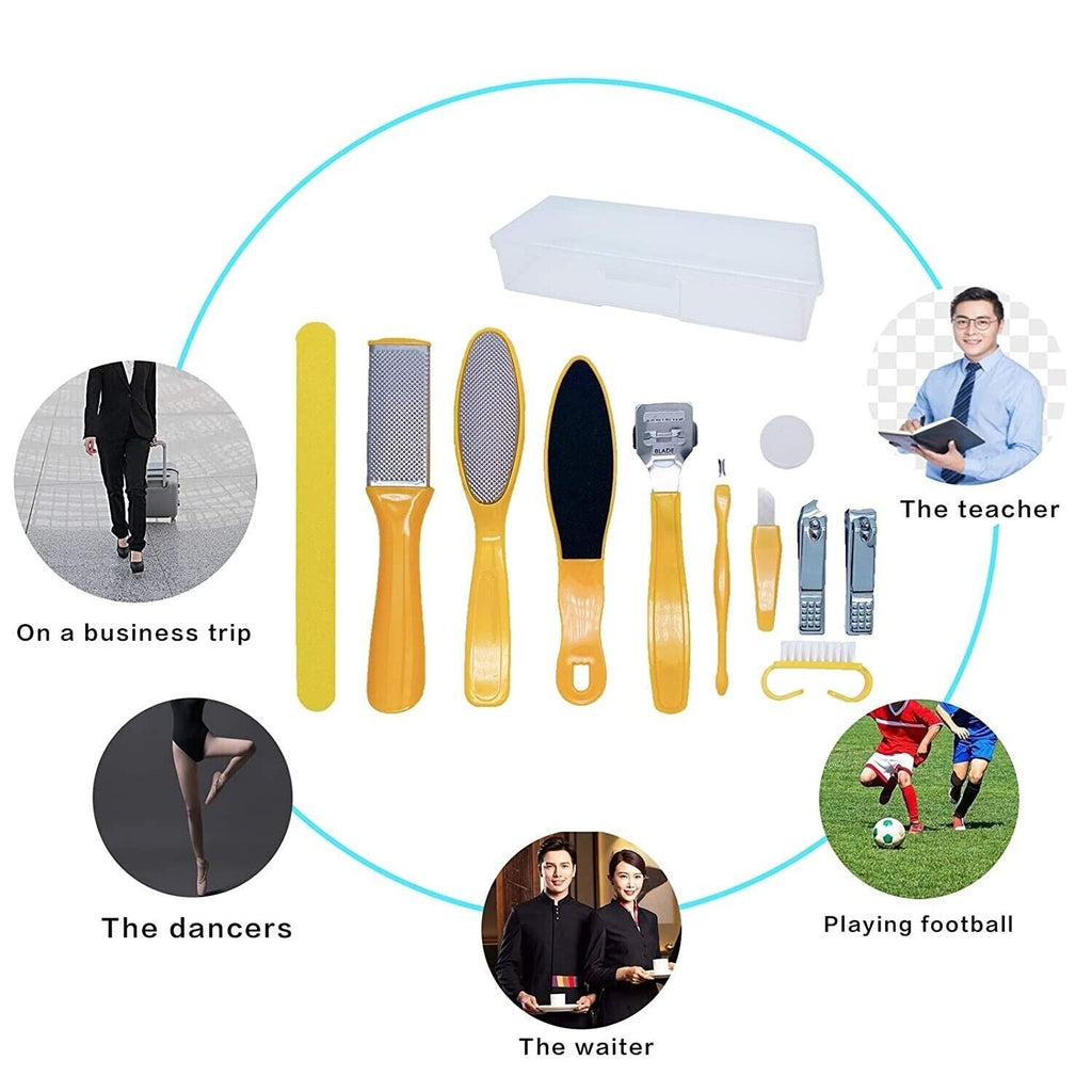15-in-1 Foot Care Pedicure Kit Stainless Steel Toe Nail Tool Set