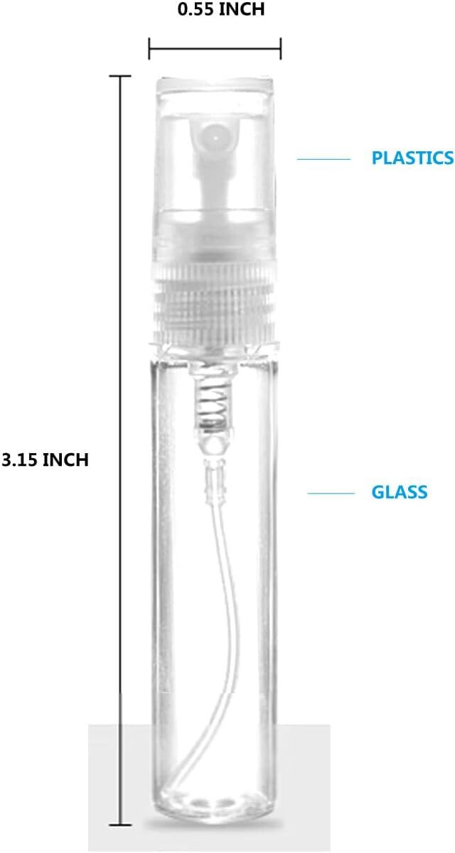Mini Travel Perfume Refillable Spray Bottles Set - 5 Pack, 5ml Refillable Cologne Dispensers