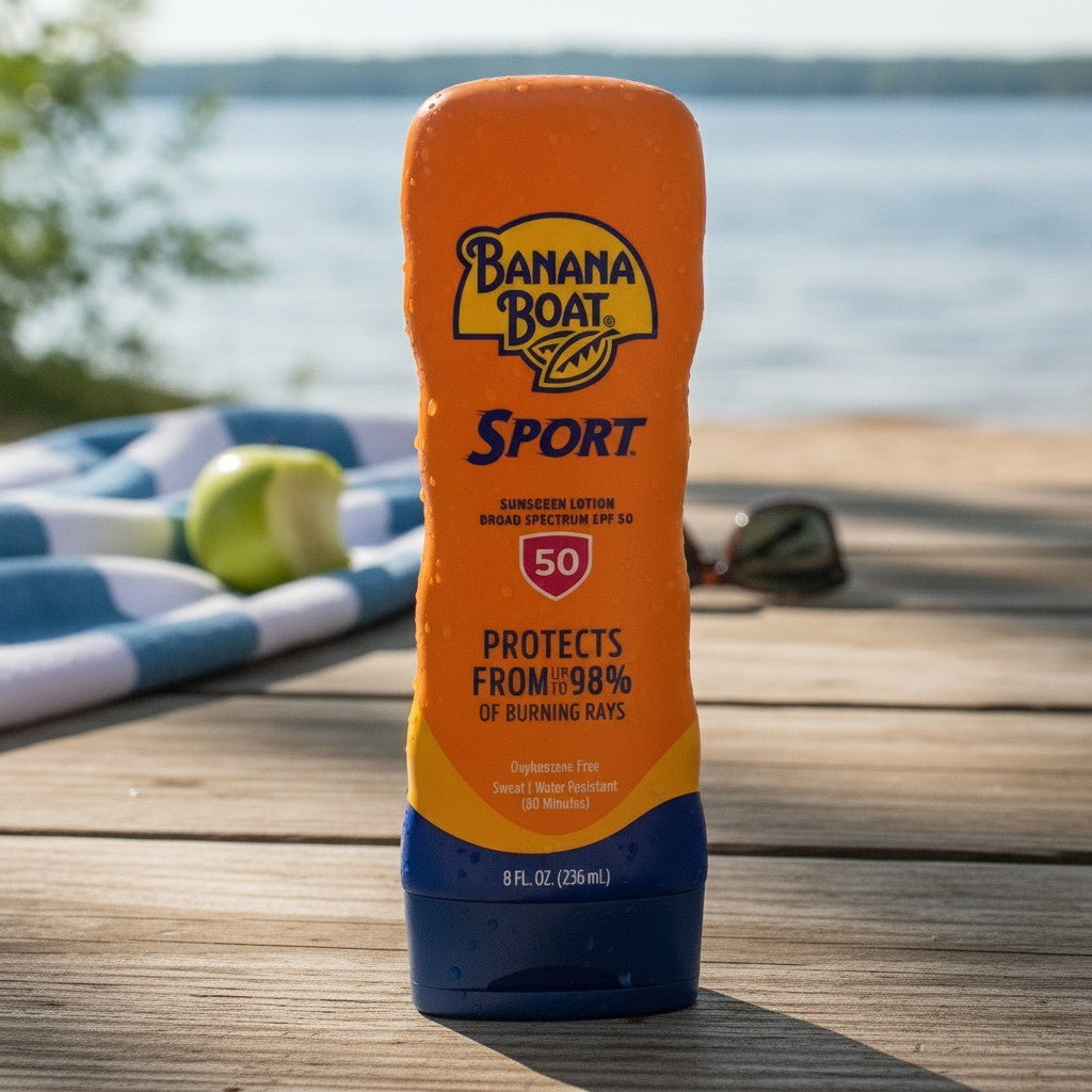 SPF 50 Sunscreen Lotion Water & Sweat Resistant 8 Fl Oz for Outdoor Sports