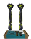 Six Blade Razor System with Interchangeable Heads - DORCO Pace 6 Sport, Olive
