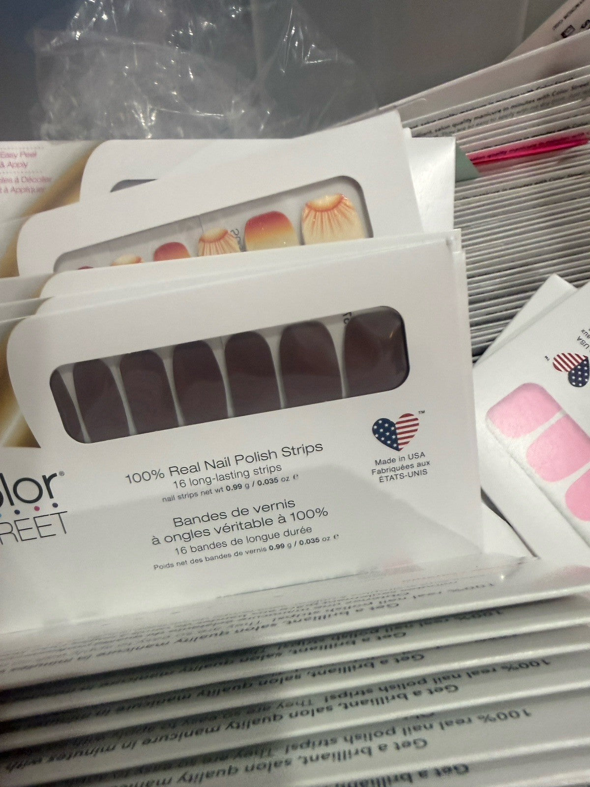 Nail Polish Strips 10-Pack Variety Mix - Peel & Apply Nail Wraps Bulk Set