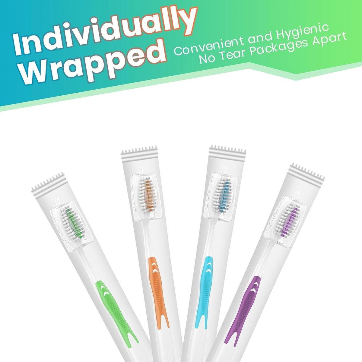 Disposable Toothbrush Set with Covers - 30 Pack, Portable & Hygienic