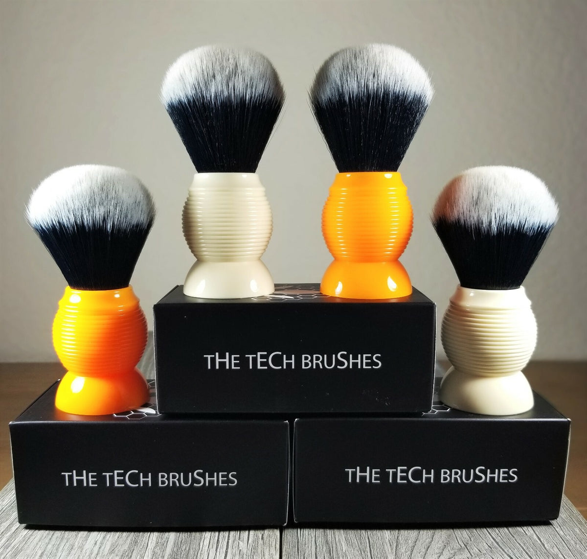 Synthetic Tuxedo Beehive Shaving Brush 26mm Knot - Ivory or Butterscotch