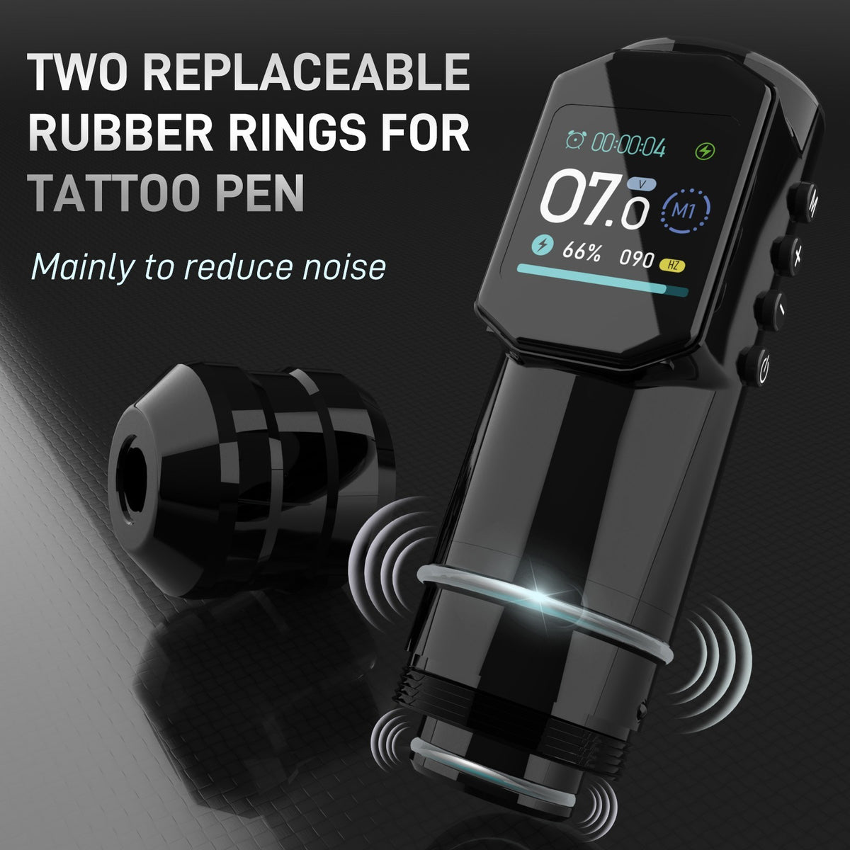 Wireless Tattoo Pen Machine Kit with HD OLED Display, USB‑C Charging