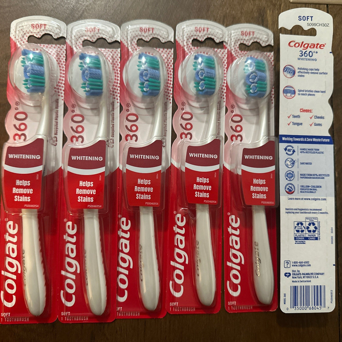 Lot of 6 Soft Whitening Toothbrushes - Advanced Oral Care