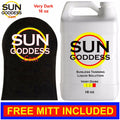 Very Dark Spray Tan Solution 16oz with Mitt & Gloves - Self Tanning Liquid