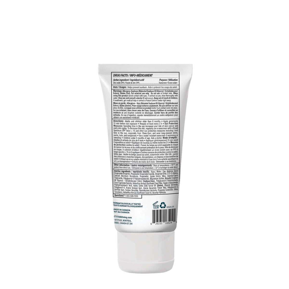 Unscented Mineral Sunscreen SPF 50 for Face & Body Baby Lotion 85g
