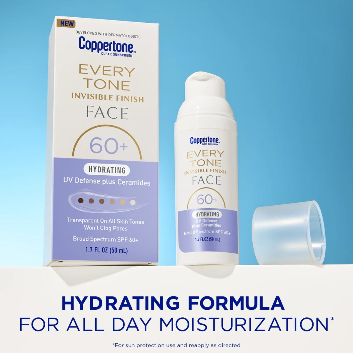 Hydrating SPF 60 Face Sunscreen with Invisible Finish & Broad Spectrum Protection