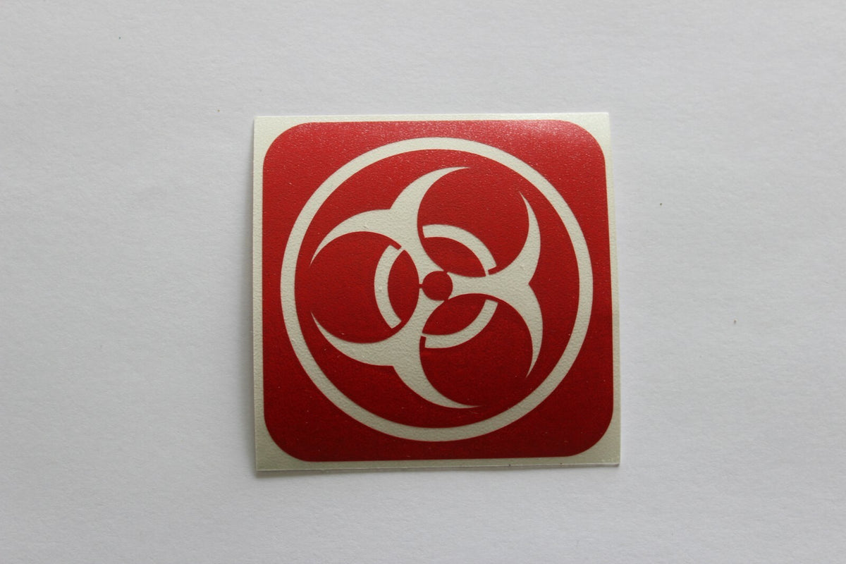 Biohazard Sign Glitter Tattoo Stencils – 20 Pack, One-Time Use