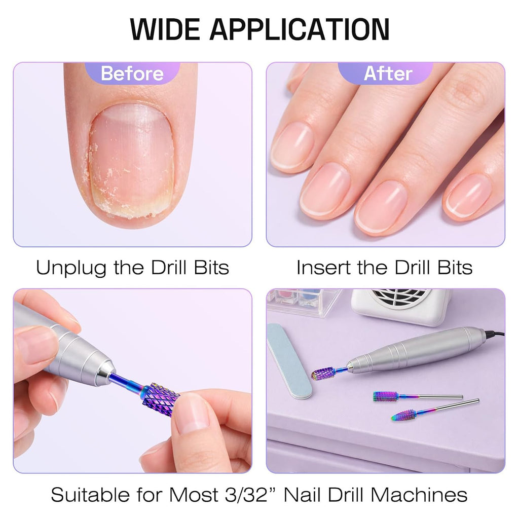 Nail Drill Bits Set with Storage Case 30Pcs Professional Manicure Tools