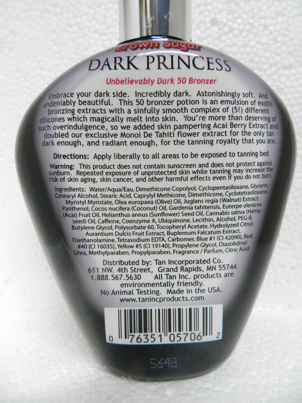 Dark Princess 50x Dark Bronzer Tanning Lotion for Indoor Tanning Bed