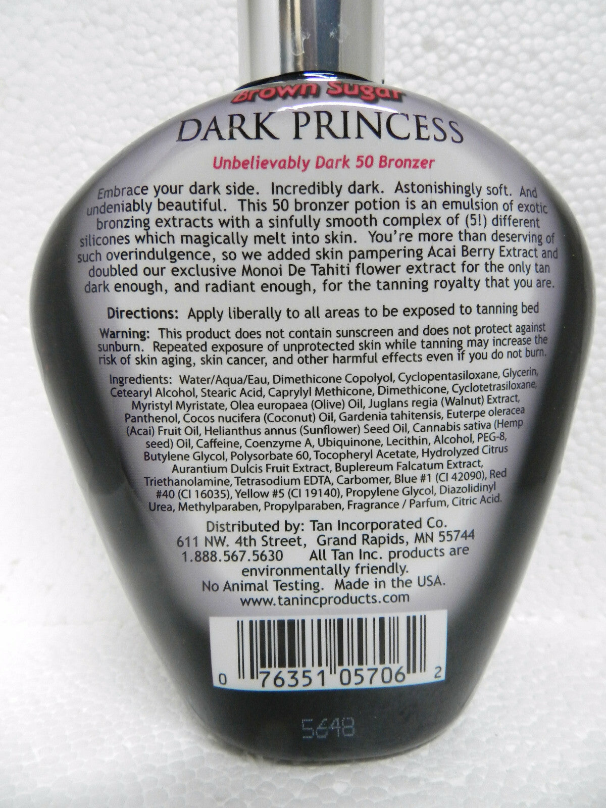 Dark Princess 50x Dark Bronzer Tanning Lotion for Indoor Tanning Bed