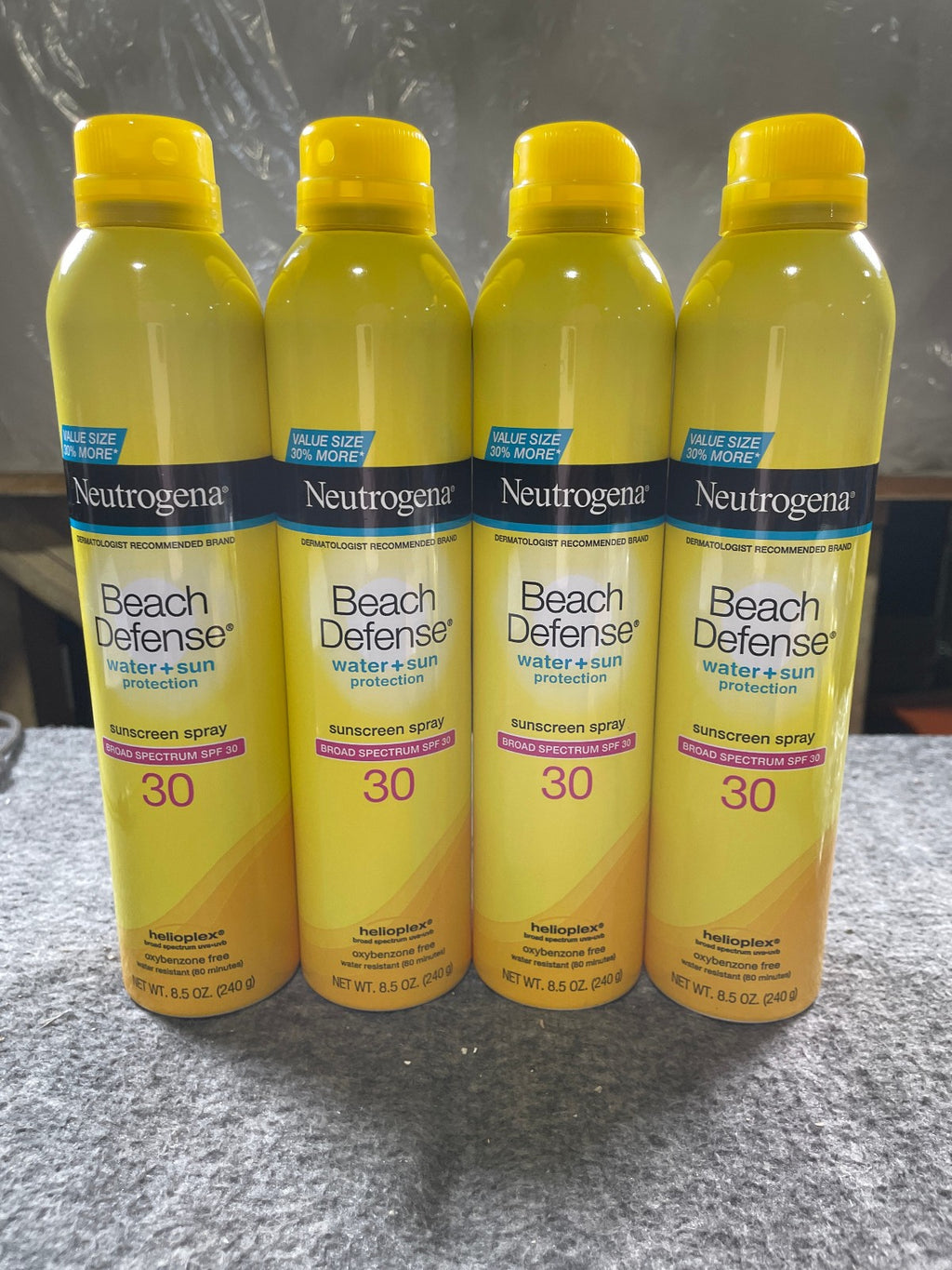 Neutrogena SPF 30 Beach Defense Sunscreen Spray - Water-Resistant 4 Pack, 8.5 Oz