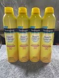 Neutrogena SPF 30 Beach Defense Sunscreen Spray - Water-Resistant 4 Pack, 8.5 Oz