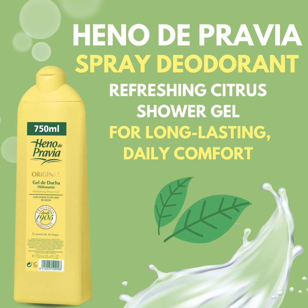 Heno de Pravia Original Shower Gel 25.4 fl oz - Classic Scent, 2 Pack