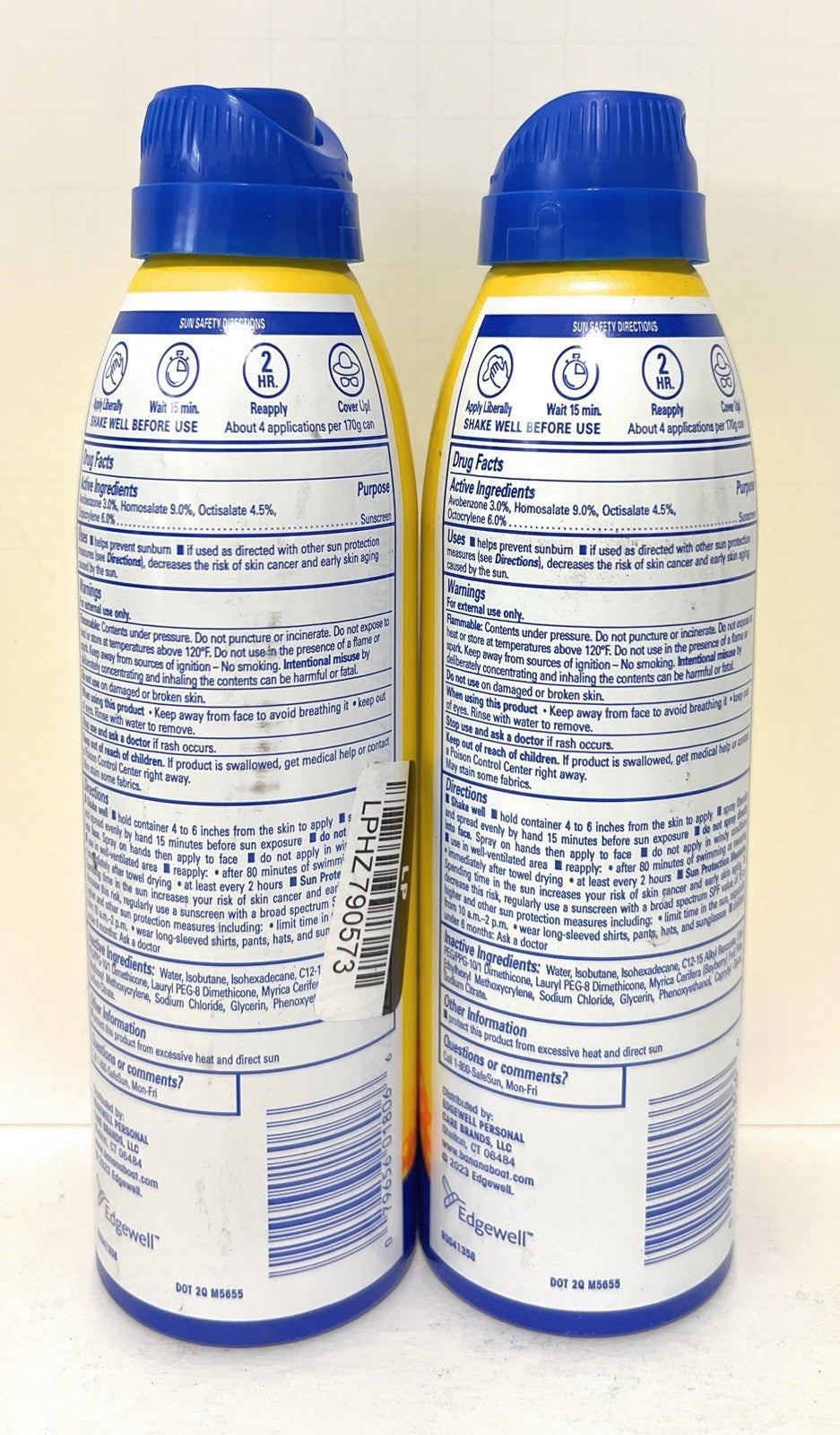 Set of 2 Kids SPF 50+ Sunscreen Spray Lotion - Water-Resistant, 6oz, Exp 2028