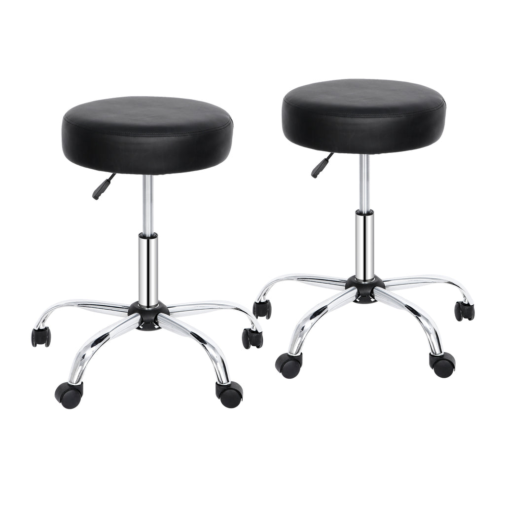 Adjustable Hydraulic Salon Stool with Thick Seat Cushion for Spa & Barbershops