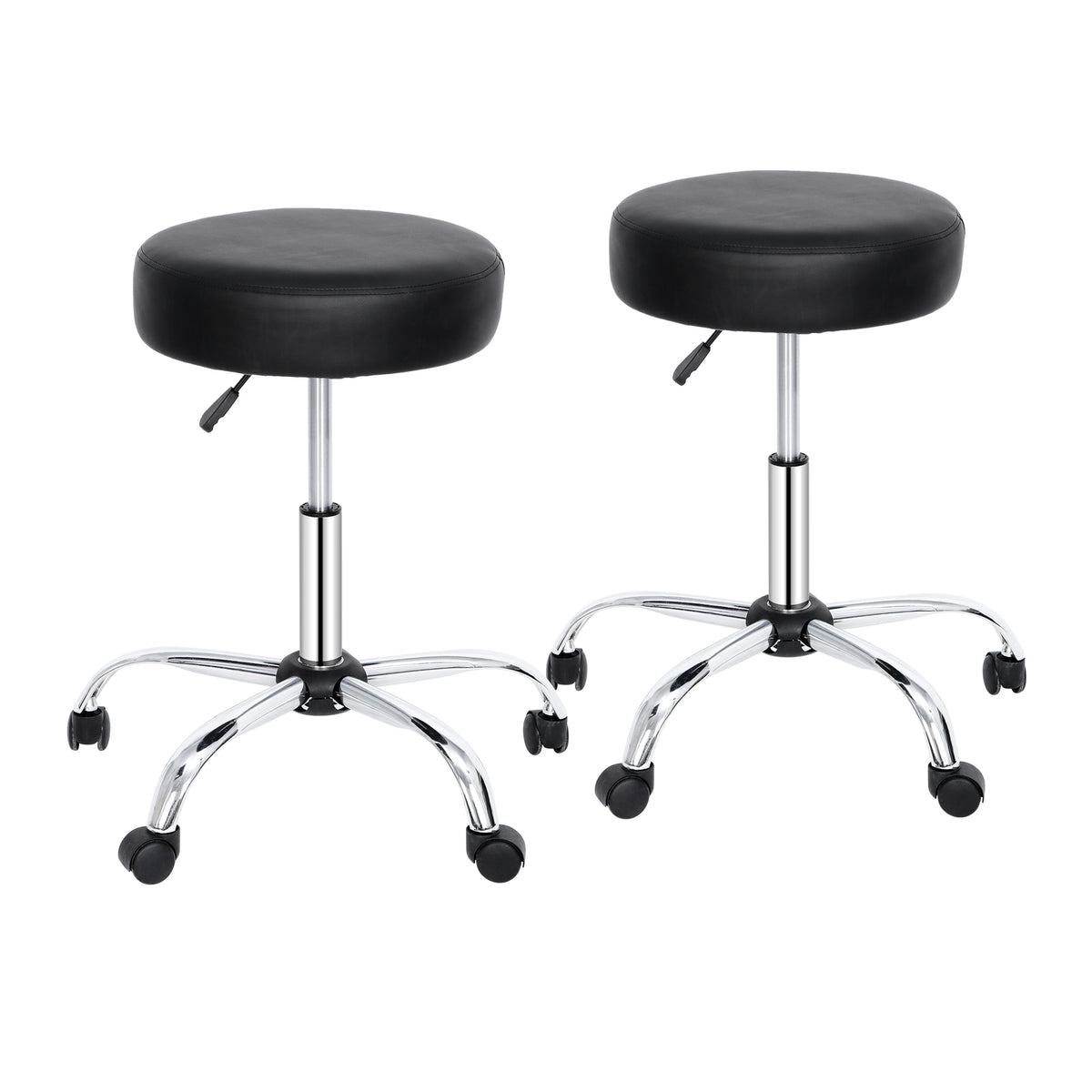 Adjustable Hydraulic Salon Stool with Thick Seat Cushion for Spa & Barbershops