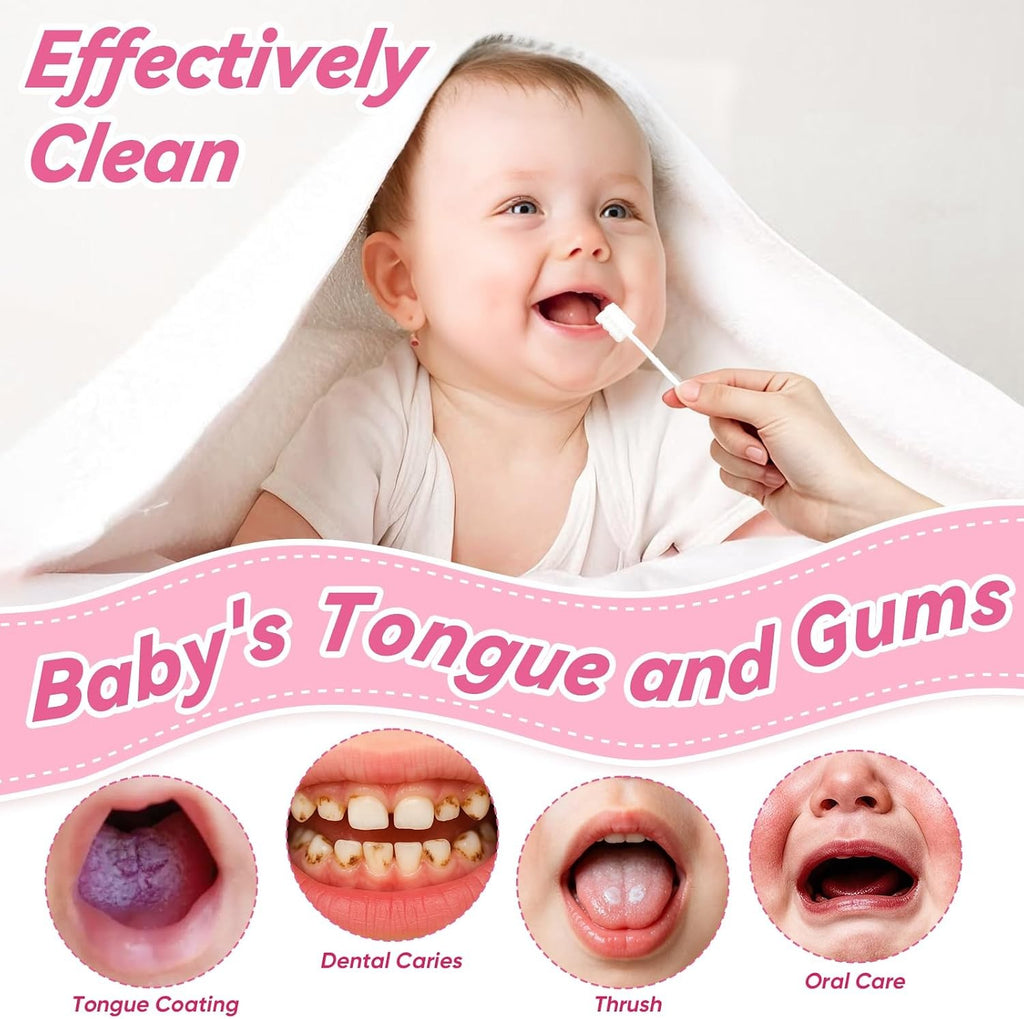 Disposable Baby Toothbrush 100 Pack for Infant Oral Care and Gums
