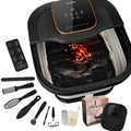 Collapsible Foot Spa Bath with Heat, Massage Rollers & Bubbles – Black