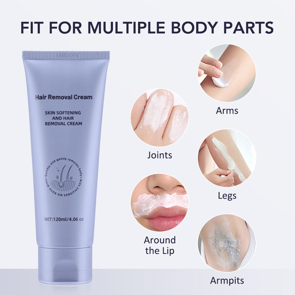 Painless Permanent Hair Removal Cream for Sensitive Skin - 120g