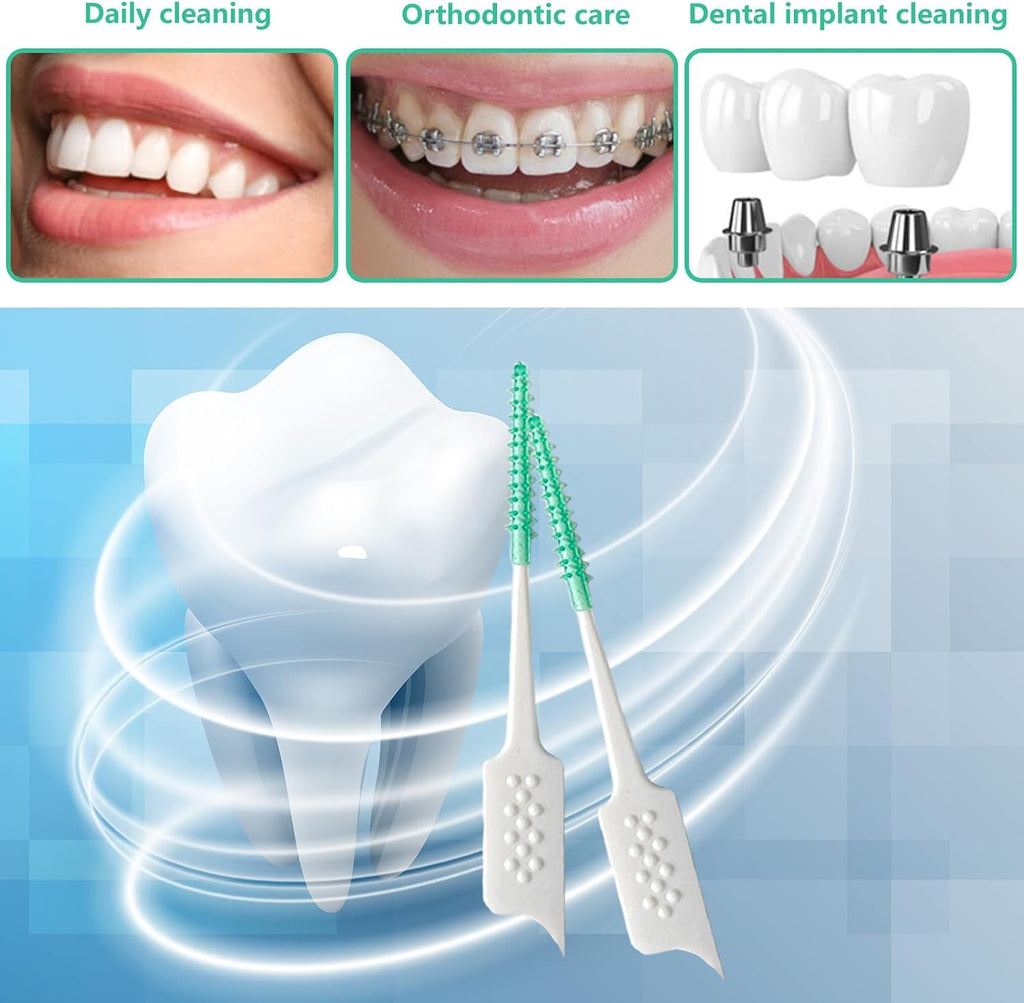 Disposable Interdental Brush Set - 160pcs for Deep Tooth Cleaning, Oral Hygiene