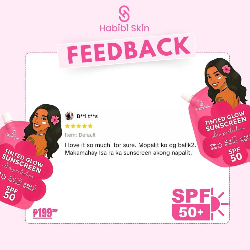 Habibi Skin Tinted Glow Sunscreen SPF 50 - 50g Broad Spectrum UV Protection