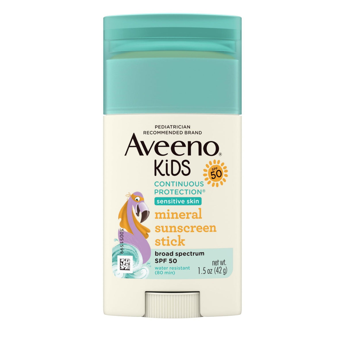 Kids Mineral Sunscreen Stick SPF 50 Water Resistant Sensitive Skin 1.5 oz