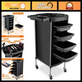6-Layer Rolling Salon Storage Cart with Wheels for Hair Tools Organizer