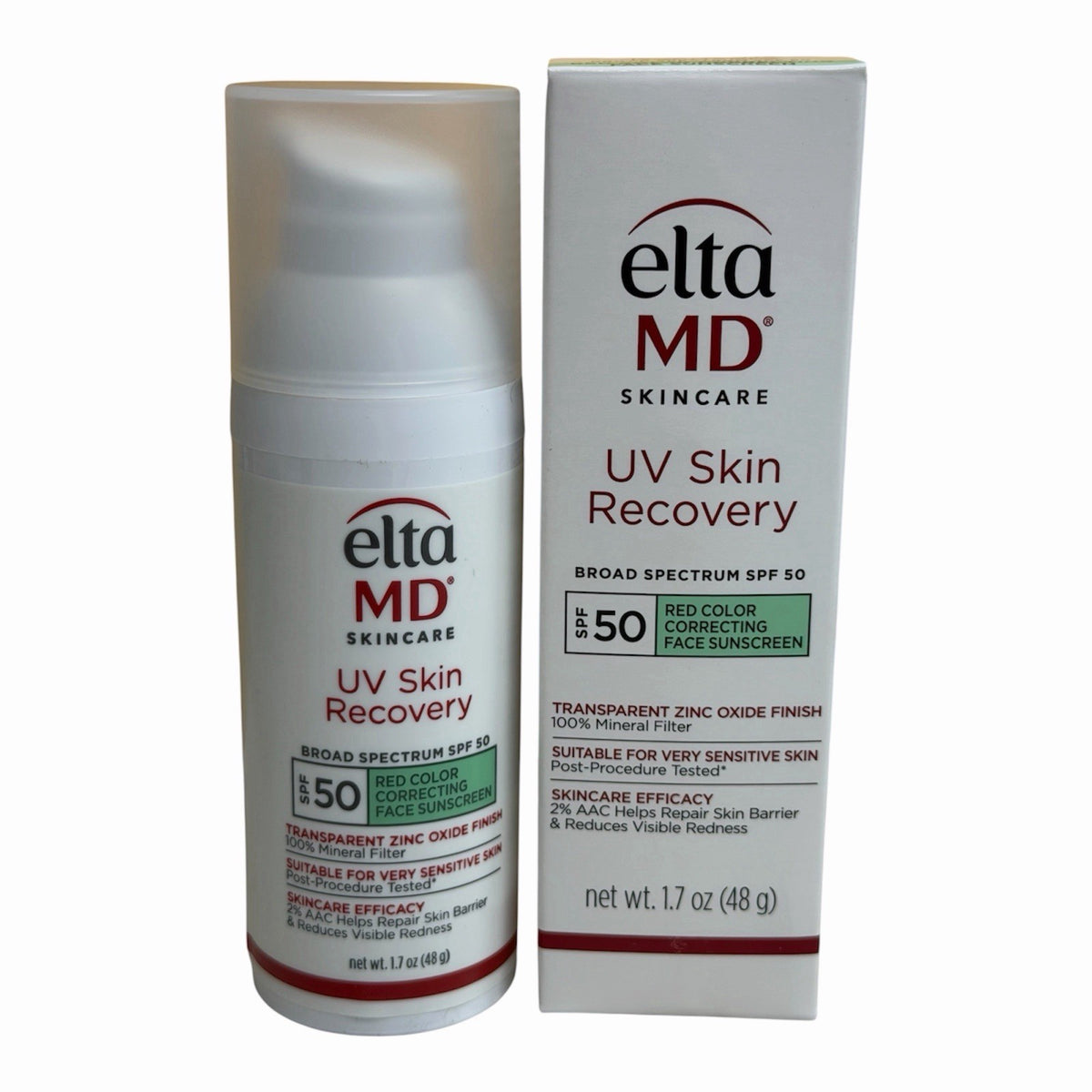 EltaMD UV Skin Recovery Red Color Correcting SPF 50 1.7oz Green Tint - Sun Protection