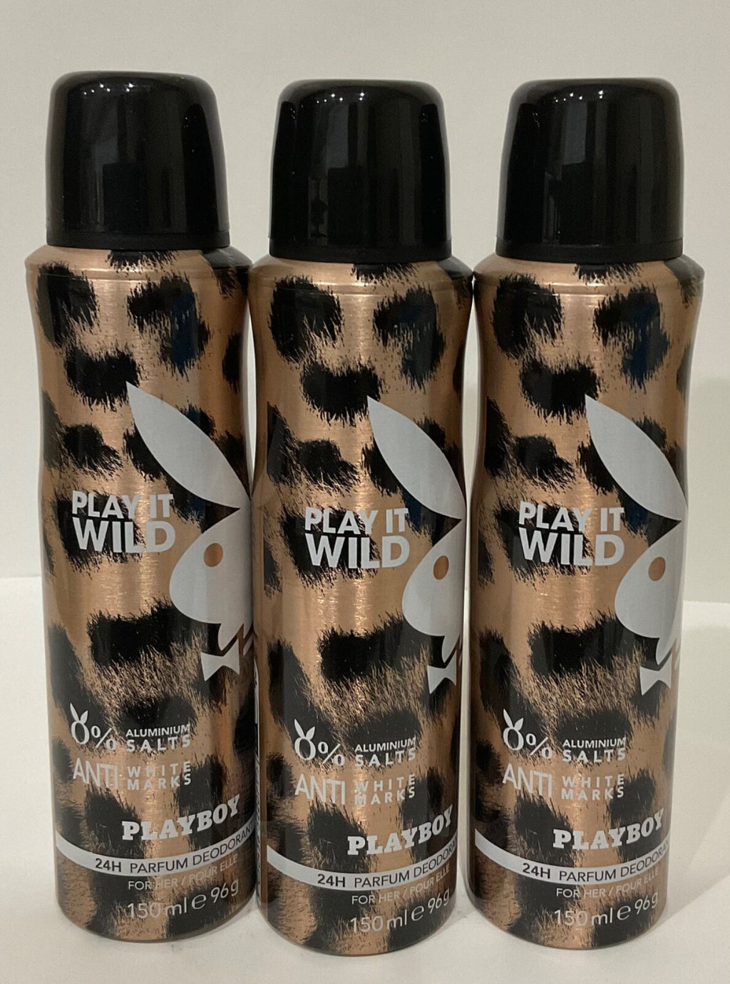 Women’s 24H Deodorant Spray - Playboy PLAY IT WILD for Her 5oz / 150ml, 6 Pack