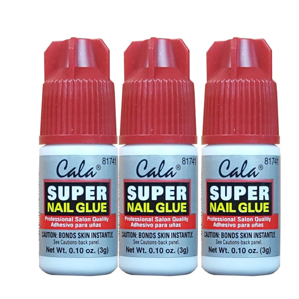 Professional Nail Glue 3 Bottles - Strong, Quick-Drying Salon Quality