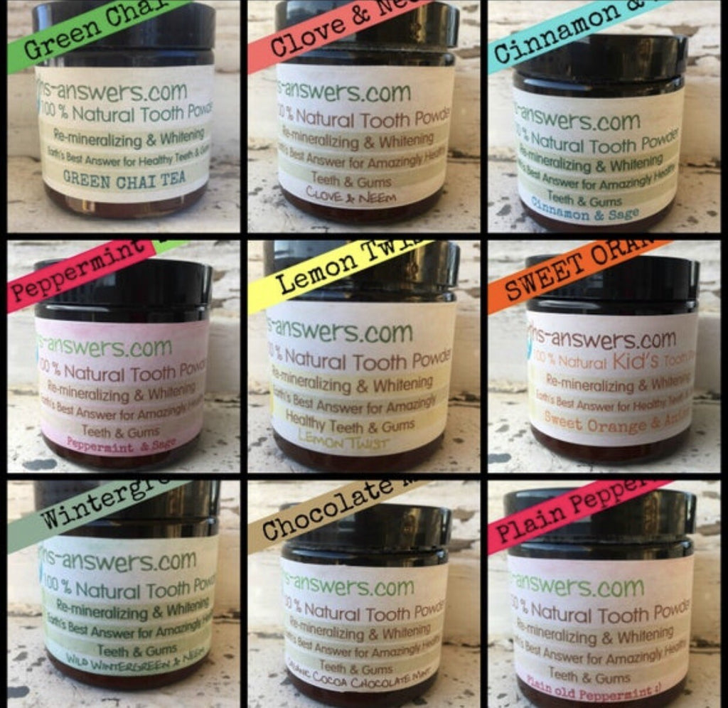 Remineralizing Clay Whitening Tooth Powder - Natural Peppermint Oral Care