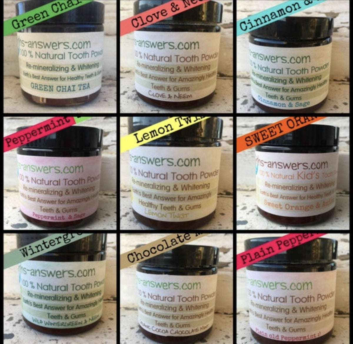 Remineralizing Clay Whitening Tooth Powder - Natural Peppermint Oral Care
