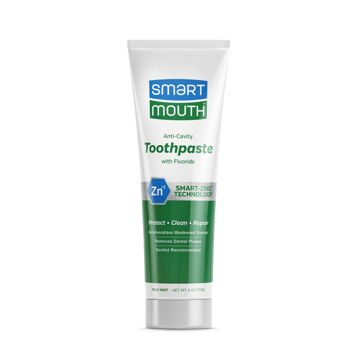 Zinc Ion Toothpaste for Cavity & Plaque Protection - Mild Mint 6 oz