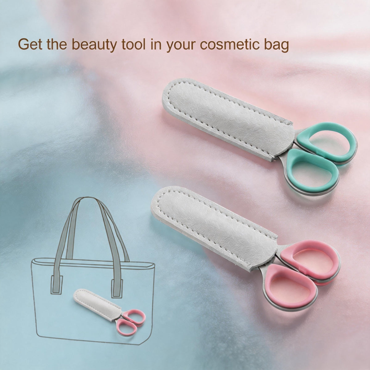 Small Stainless Steel Cuticle Nail Scissors Set for Manicure & Pedicure