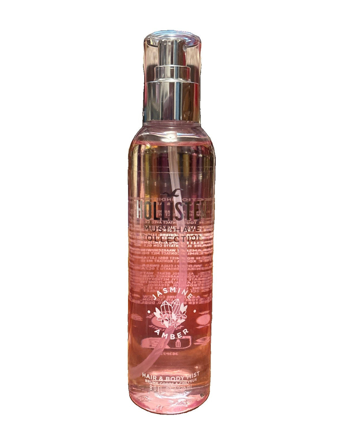 Hollister Jasmine + Amber Fragrance Body & Hair Mist 8 Oz - Must-Have Collection