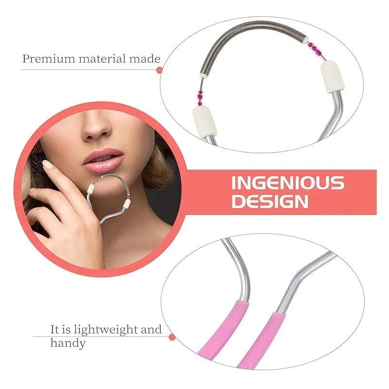 Facial Hair Remover Spring Epilator for Women | Portable & Gentle
