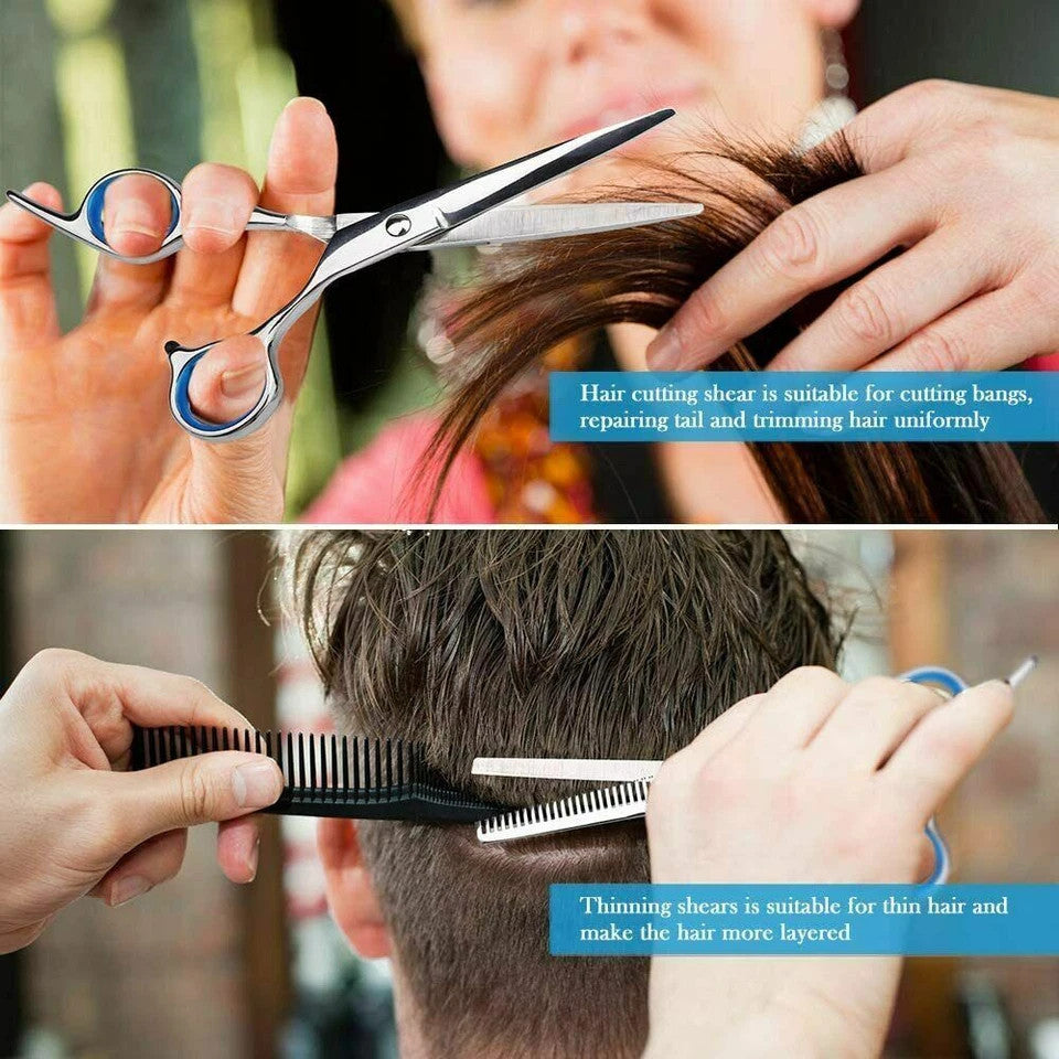 Professional Hair Thinning & Cutting Scissors Barber Shears Salon Set