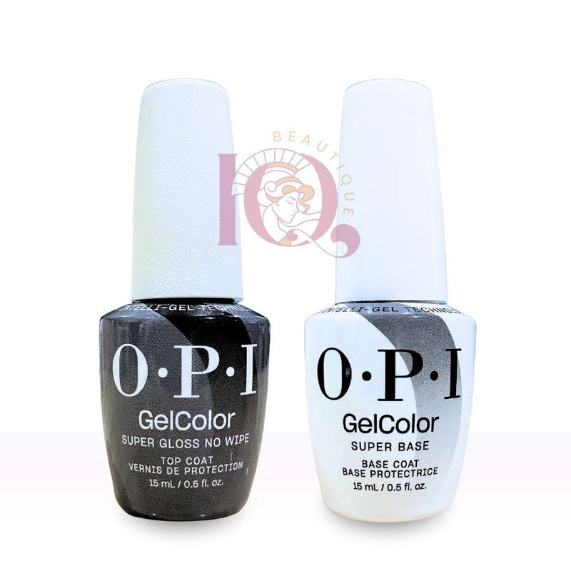 OPI GelColor Top & Base Duo - No Wipe Intelli-Gel Gel Polish Set 0.5 Fl oz