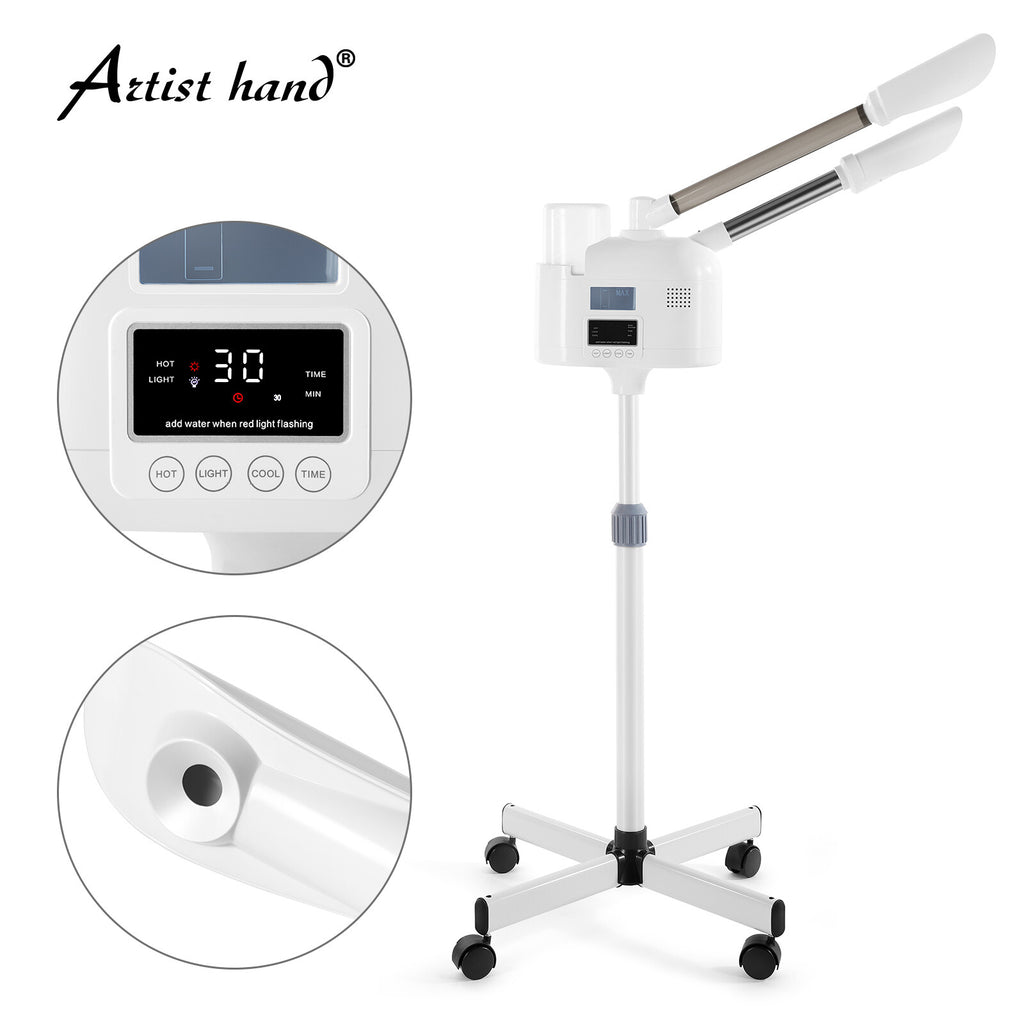 Professional Facial Steamer for Skin Care with Hot Cold Spray & Magnifying Lamp