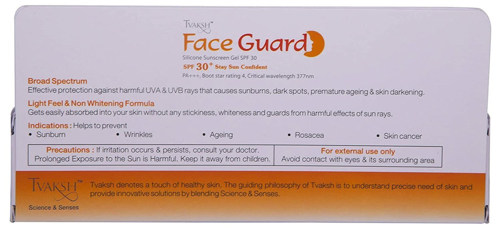 SPF 30 Sunscreen Gel for Face, Broad Spectrum UV Protection 30g