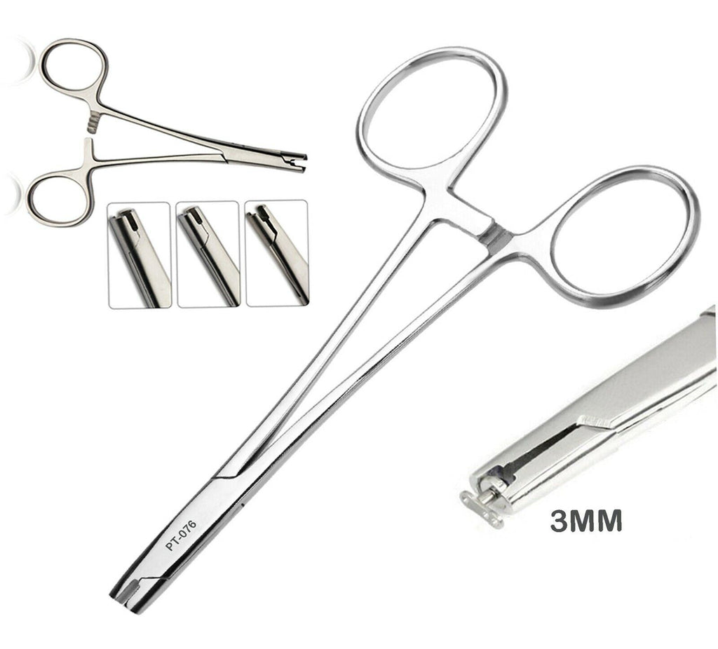 11-Piece Dermal Piercing Insertion Tools Set with Bead Holders & Jaws