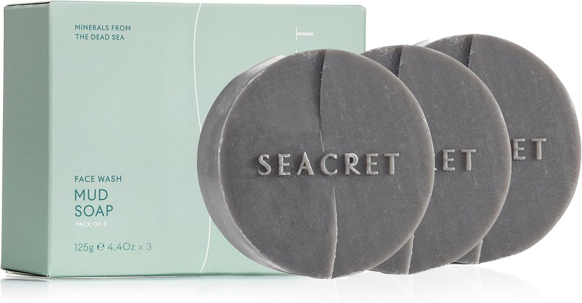 Dead Sea Mud Soap Bar for Face & Body - Deep Pore Cleansing, 13.2 oz