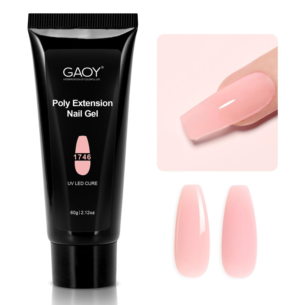 Poly Gel Nail Extension Kit 60g Clear Pink Builder Gel for Manicure