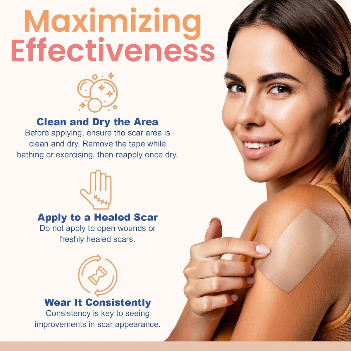 Silicone Scar Tape for Surgical & Keloid Scars - Reusable, Flexible & Breathable