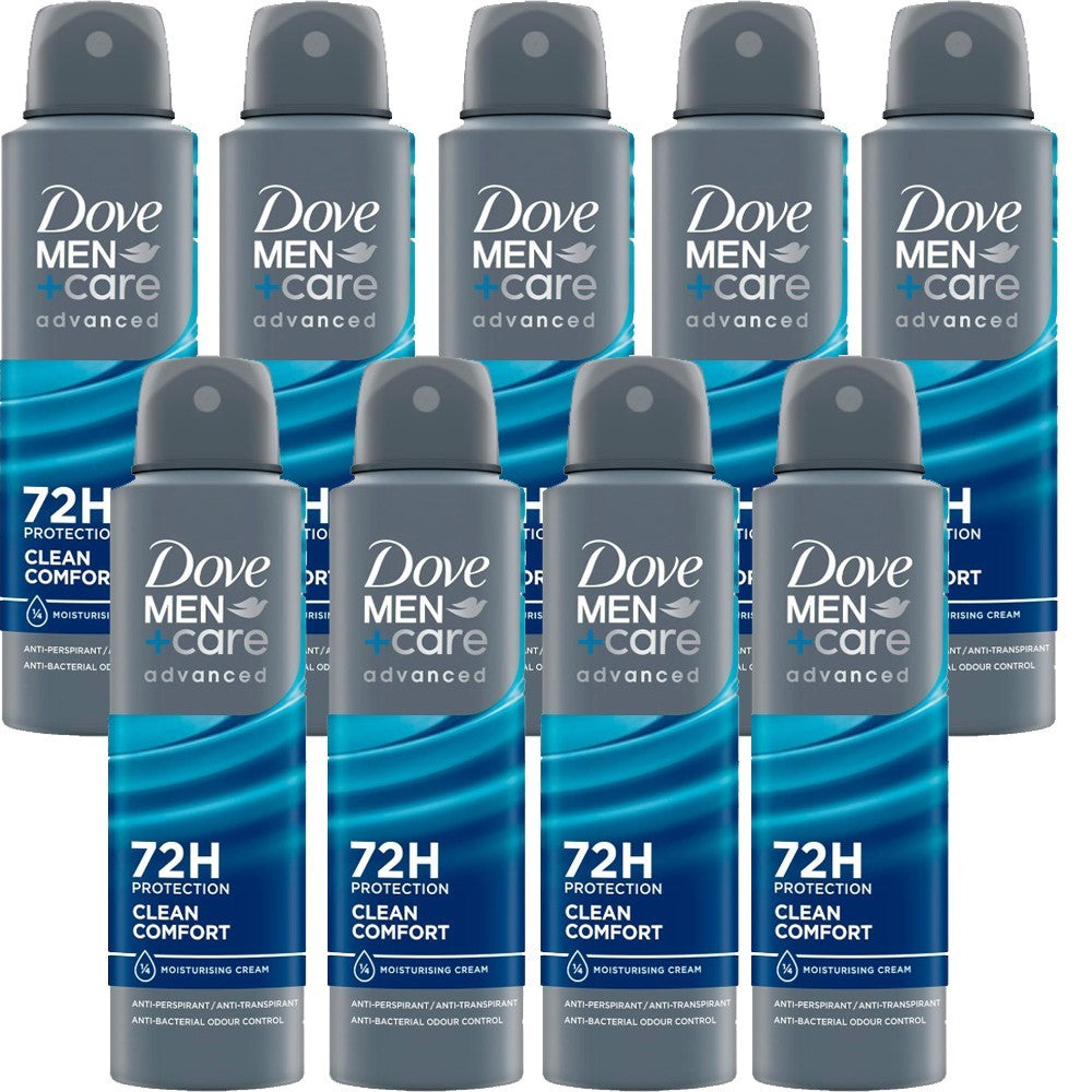 Men's Antiperspirant Deodorant Spray 9 Pack - 72 Hour Freshness, Alcohol-Free
