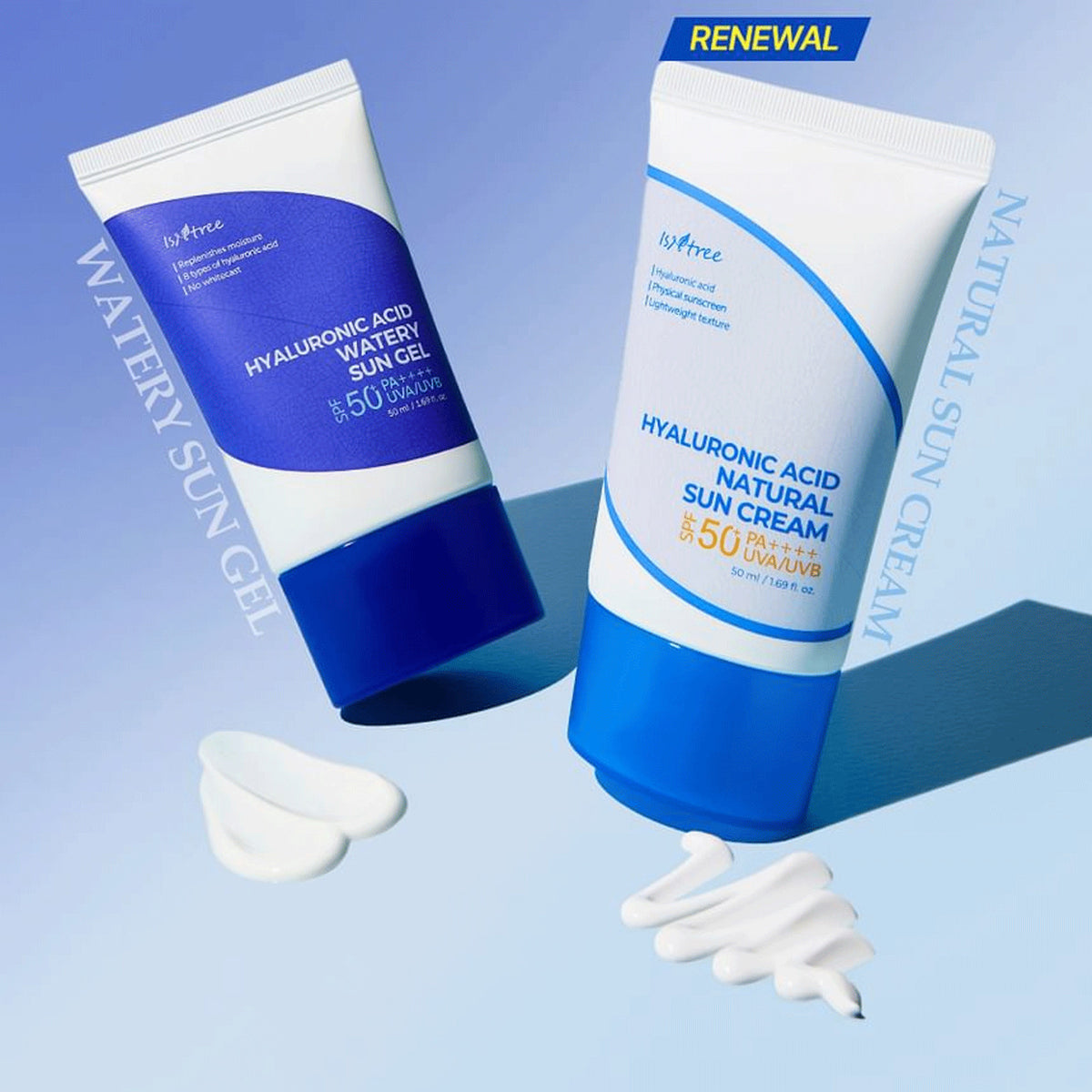 ISNTREE Hyaluronic Acid Sun Cream SPF50+ PA++++ 50ml Hydrating Physical Sunscreen