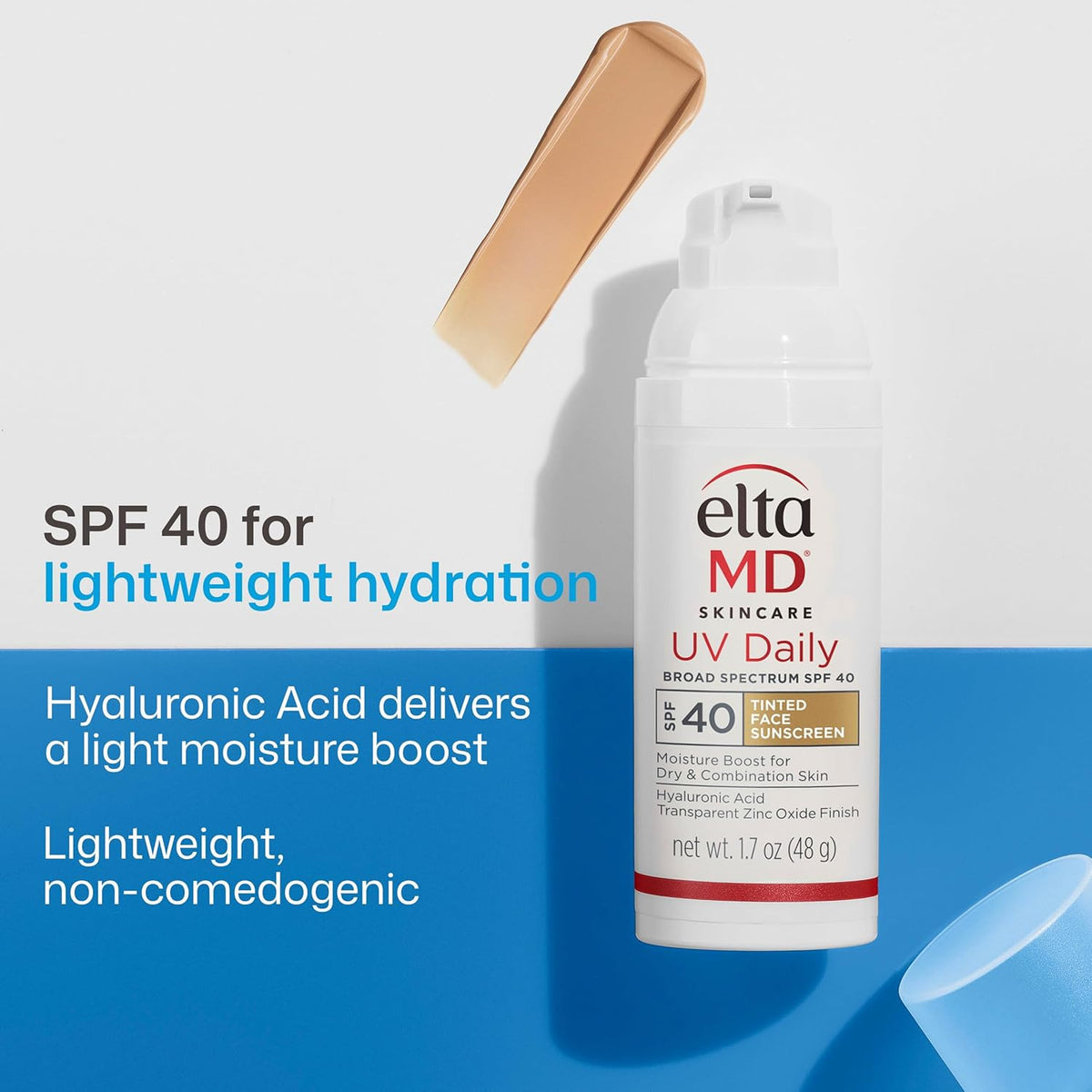 Broad Spectrum SPF 40 Zinc Oxide Sunscreen Moisturizer with Hyaluronic Acid
